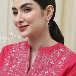 Biba Silver Blue Earrings for Women image 4