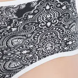 Clovia Black & White Printed Hipster Panty image 4