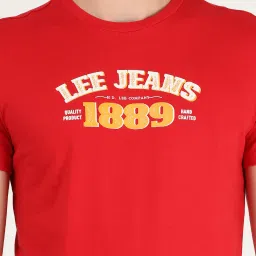 Lee Red Crew T-Shirt image 4