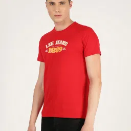 Lee Red Crew T-Shirt image 3