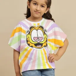 Kidsville Girls Multi Cotton Printed T-Shirt-picture-19