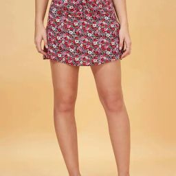 People by Pantaloons Pink Printed Shift Skirt-picture-19