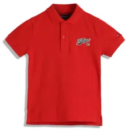 Tommy Hilfiger Kids Red Regular Fit Polo T-Shirt-picture-20