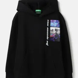 United Colors of Benetton Boys Black Printed Sweatshirt-picture-13