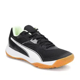 Puma Men's Solarflash II Black Indoor Court Shoes image 2
