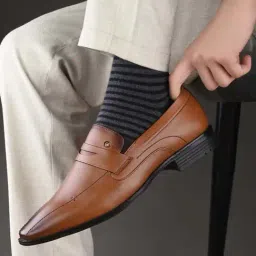 Alberto Torresi Men's Tan Formal Loafers-image-35