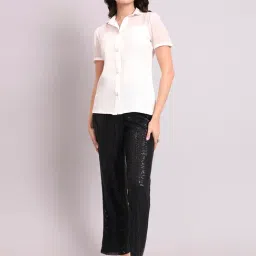 Powersutra White Regular Fit Shirt image 4