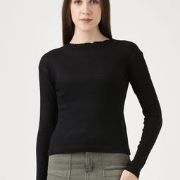 FILMODE Women Solid High Neck Cotton Top-picture-14
