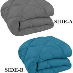 CHICERY Teal & Grey Microfiber AC Room Double Bed Comforter image 3