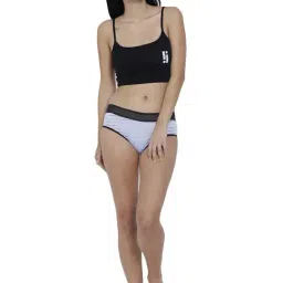 BASIICS by La Intimo Blue Serenity Striped Hipster Panty image 4