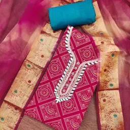 DIVASTRI Printed Unstitched Dress Material image 3