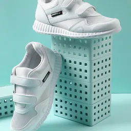 LIBERTY Velcro Closure School Shoes - White image 1