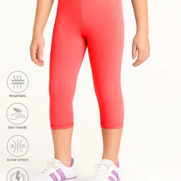 Pine Active Premium Knit Ultra Comfort Super Stretch Aero soft Capri Leggings - Pink image 1