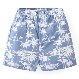 Babyhug  Cotton Woven Boxers with Teddy & Tree Print Pack of 3 - Multicolour image 2