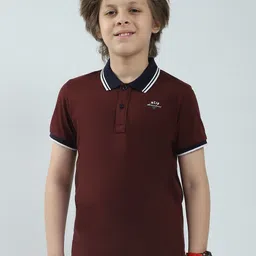 Monte Carlo Boys Polo Collar Pure Cotton T-shirt-image-61