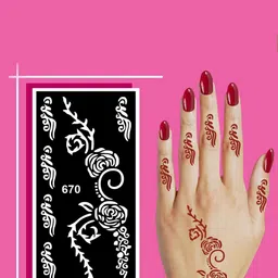 VOORKOMS Mehndi Design Stencil Sticker-picture-26