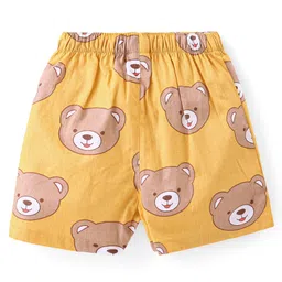 Babyhug  Cotton Woven Boxers with Teddy & Tree Print Pack of 3 - Multicolour image 4