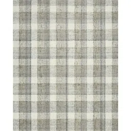 saraswatii global Tartan Plaid Grey & Off White Checked Tufted Woollen Carpet image 4