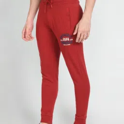 U.S. Polo Assn. Denim Co. Maroon Cotton Regular Fit Joggers image 3