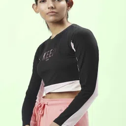 Ajile by Pantaloons Black Cotton Printed Sports Top image 3