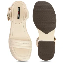 Bata Women's Beige Back Strap Wedges image 3