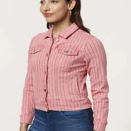 Honey by Pantaloons Pink Printed Jacket image 3