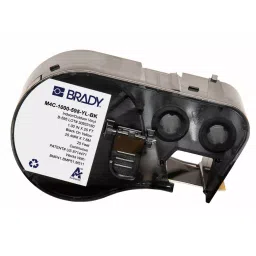BRADY Precut Label Roll Cartridge 25.4 mm (1 Inch) x 7.62 m (25 ft) Yellow on Black, 808DE3-image-93
