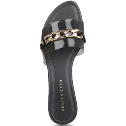 Design Crew Women's Black Casual Sandals image 3