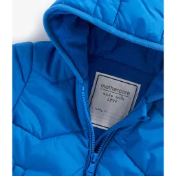Mothercare Kids Blue Quilted Full Sleeves Padded Jacket image 3