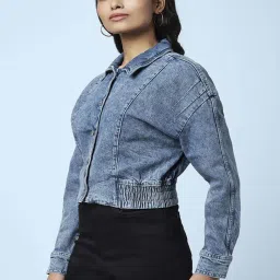 SF Jeans by Pantaloons Blue Cotton Regular Fit Jacket image 3