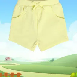 MINIKLUB Kids Yellow Solid Shorts-image-11
