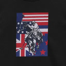 U.S. Polo Assn. Kids Green Cotton Printed T-Shirt image 3