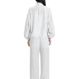 MIXXO White See-Through Regular Fit Jumper image 2