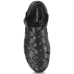 J. Fontini by Mochi Men's Black Back Strap Sandals image 3
