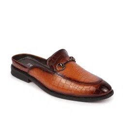 Fausto Men's Tan Mule Shoes image 3