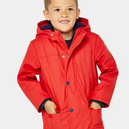 Mothercare Kids Red Solid Full Sleeves Jacket image 3
