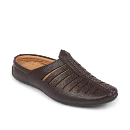 Fausto Men's Brown Mule Shoes image 3
