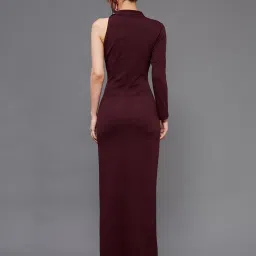 Miss Chase Wine Embellished Gown image 3