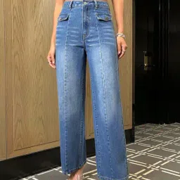 Kotty Blue High Rise Wide Leg Jeans-picture-27