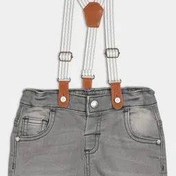 Miniklub Boys Grey Cotton Denim Pants image 4