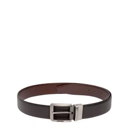 Teakwood Leathers Black & Brown Solid Leather Reversible Belt image 3