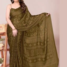 Mirchi Fashion Purple Polyester Kota Doria Geometric Printed Saree For Women-picture-13
