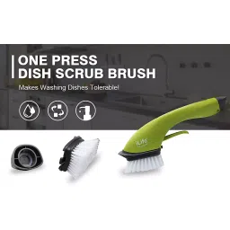 iLife 3 in 1 Heavy Duty Scrub Brush Soap Dispenser for Kitchen Walls Tile Pot Sink and Dish Cleaner image 5