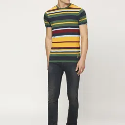 Pepe Jeans Rugby Yellow Cotton Slim Fit Striped T-Shirts image 5