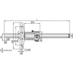 Mitutoyo ABS Digimatic Depth Gauge with Hook 58712937 - Made In Japan-picture-17