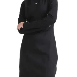 Calvin Klein Jeans Black Logo Curves Dresses-image-78