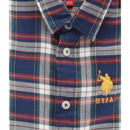 U.S. Polo Assn. Kids Multicolor Checks Full Sleeves Shirt image 3