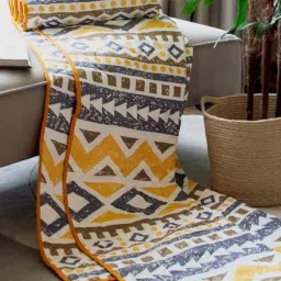 Urban Space Micro AC Multicolor Microfibre 300 GSM 3 Layer Reversible Queen Blanket image 3