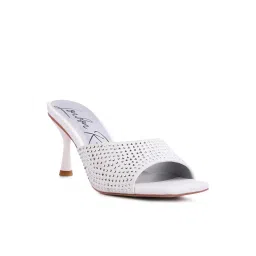 London Rag Women's White Casual Stilettos image 3