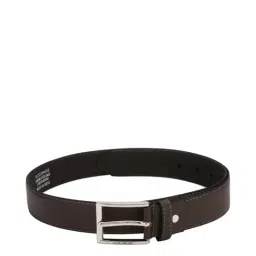 Peter England Brown Leather Waist Belt for Men-picture-27